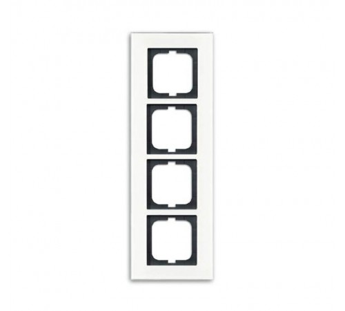 Рамка 4-постовая, серия carat, белое стекло (v.2012)  1754-0-4445   2CKA001754A4445  ABB