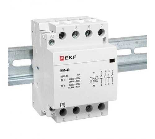 Контактор модульный КМ 40А 4NО (3 мод.) EKF PROxima  km-3-40-40  EKF