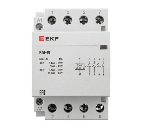 Контактор модульный КМ 40А 4NО (3 мод.) EKF PROxima  km-3-40-40  EKF