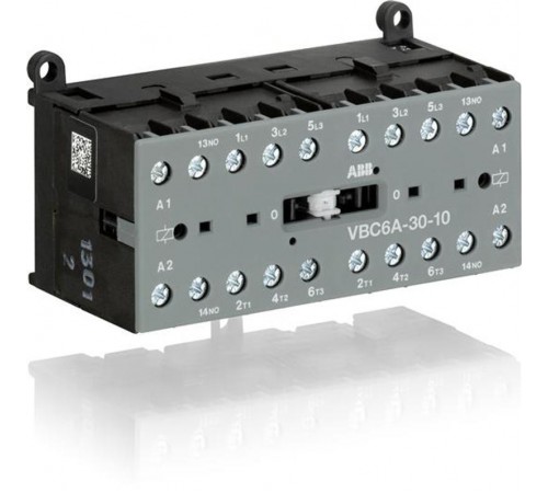 Миниконтактор реверсивный VBC6A-30-10-05 9А(400В AC3) катушка 220-240В DС  GJL1213911R0105  ABB