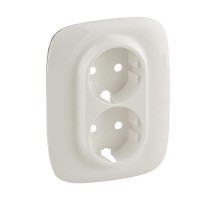 Valena ALLURE Жемчуг Накладка розетки с/з 2-ной  754959  Legrand