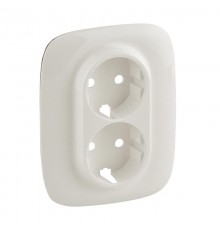 Valena ALLURE Жемчуг Накладка розетки с/з 2-ной  754959  Legrand