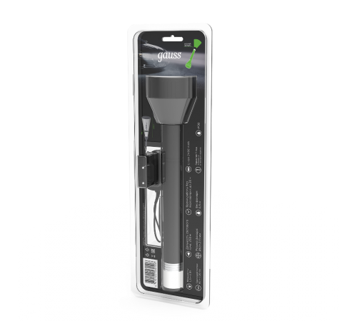 Фонарь ручной GFL201 5.5W 180lm Li-ion 2400mAh LED 1/10/40  GF201  Gauss