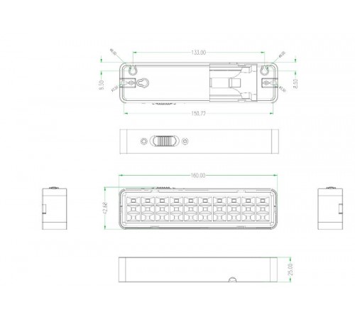 Светильник аварийного освещения непостоянный светодиодный DBA-101-0-20 30LED 5ч IP20  Б0044394  ЭРА