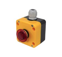 ПКУ22-K188F-65У1, 1 красный гриб без фиксации (2НЗ), пост управления, IP65  (ЭТ)   ET014862   Электротехник