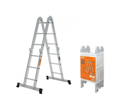 Лестница-трансформер алюминиевая ЛТА4х3, 4 секции по 3 ступени, h=330/160/92 см, 10,4 кг  SQ1028-0303  TDM