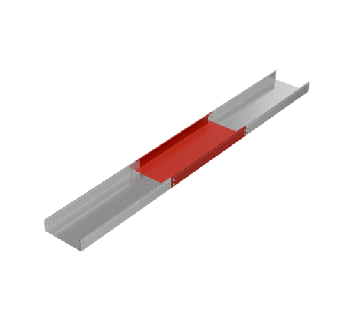 Лоток неперф. 80х300х1,5 L3000 мм "Стандарт ПЛЮС" INOX304  LNEplus80-300-1.5-3000 INOX304  КМ - профиль