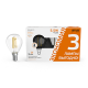 Лампа светодиодная   Basic Filament Шар 5,5W 510lm 2700К Е14 LED (3 лампы в упаковке) 1/20  1051116T  Gauss