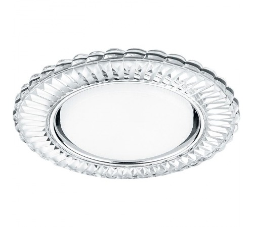 Светильник встраиваемый с белой LED подсветкой CD4044 потолочный GX53 без лампы, прозрачный, хром  41306  Feron