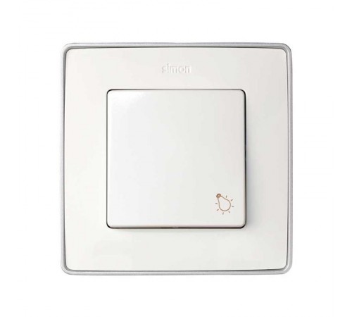 Simon 82 Клавиша с пиктограммой  "лампа" для одноклавишного выключателя, S82, S82N, S82 Detail, белый  82018-30  Simon