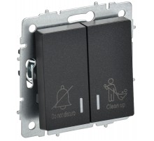 BRITE Выключ. 2-кл. с инд. отел. 10А ВС10-2-9-БрЧ черн.  BR-V20-2-10-K02  IEK