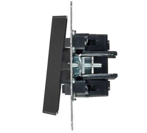 BRITE Выключ. 2-кл. с инд. отел. 10А ВС10-2-9-БрЧ черн.  BR-V20-2-10-K02  IEK