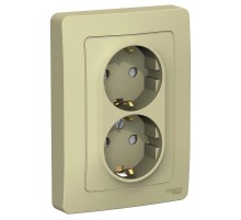 Blanca Бежевый С/У Розетка 2-ая с з/к со шт., 16А, 250В  BLNRS001127  SE