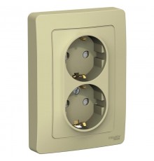 Blanca Бежевый С/У Розетка 2-ая с з/к со шт., 16А, 250В  BLNRS001127  SE