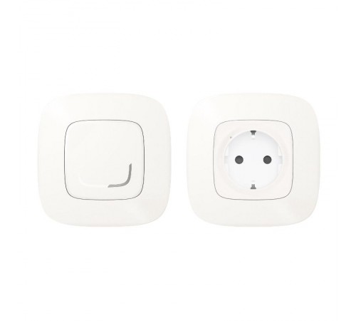 Пакет для управления быт. электроприборами Valena Allure (розетка Умн. с/з 16А 230В+Умн. беспроводн. 1-кл. выкл.) жемчуж. Netatmo  752954  Legrand