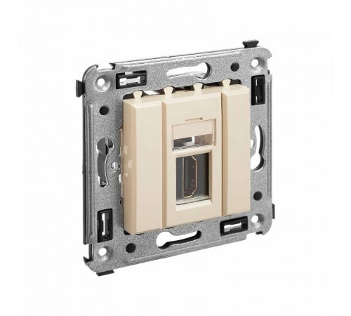 HDMI розетка одинарная в стену, тип А-А, "Avanti", "Ванильная дымка"  4405253  DKC