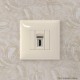 HDMI розетка одинарная в стену, тип А-А, "Avanti", "Ванильная дымка"  4405253  DKC