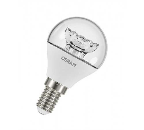 Лампа светодиодная LED STAR Classic P 5, прозрачная колба, Е14 LS CLP40 5, 4W/830 230V CL E1410X1RU  4052899971622  Osram