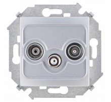 Simon 15 Алюминий Розетка R-TV-SAT одиночная, винт. зажим  1591466-033  Simon