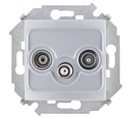 Simon 15 Алюминий Розетка R-TV-SAT одиночная, винт. зажим  1591466-033  Simon