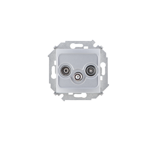 Simon 15 Алюминий Розетка R-TV-SAT одиночная, винт. зажим  1591466-033  Simon