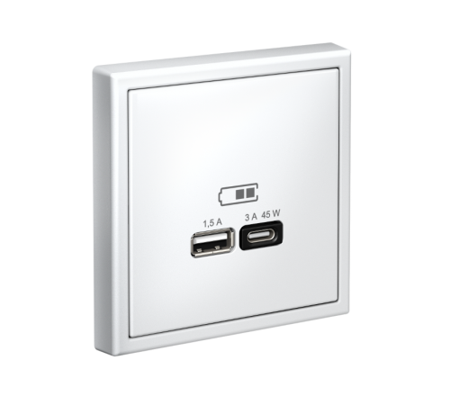 ArtGallery Лотос Розетка USB A + тип-C 45Вт высокоскор.заряд. QC, PD, механизм  GAL001329  SE