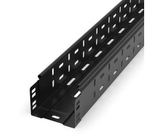 Лоток перфорированный Стандарт 100х80х3000 (0,7 мм) RAL 9005 (6 м/уп)  PR16.9977  Промрукав