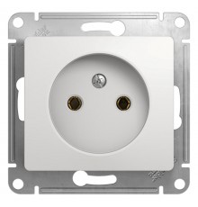 Glossa Белый Розетка без заземления  GSL000141  SE