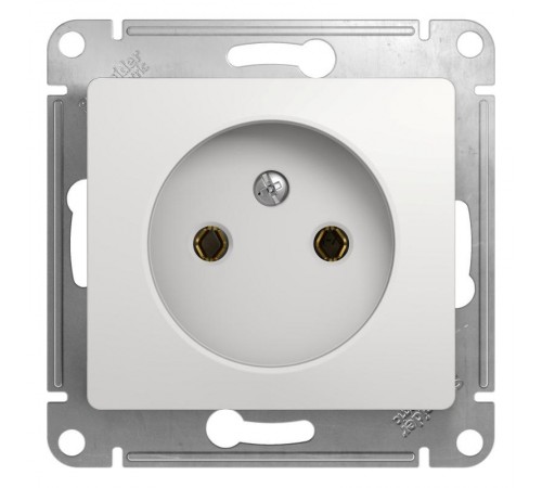 Glossa Белый Розетка без заземления  GSL000141  SE