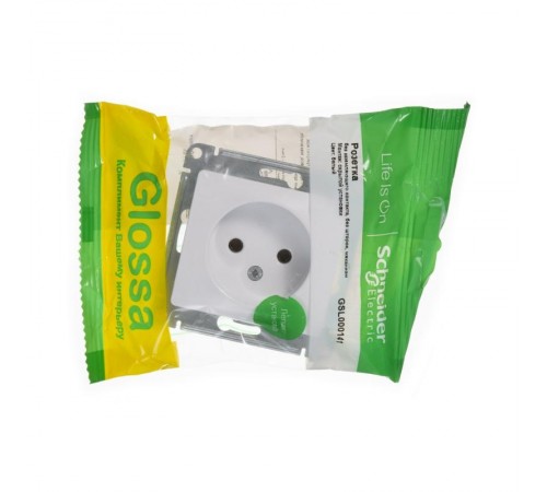 Glossa Белый Розетка без заземления  GSL000141  SE