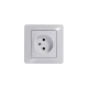 Glossa Белый Розетка без заземления  GSL000141  SE