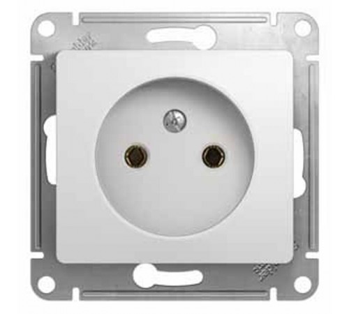 Glossa Белый Розетка без заземления  GSL000141  SE