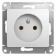 Glossa Белый Розетка без заземления  GSL000141  SE