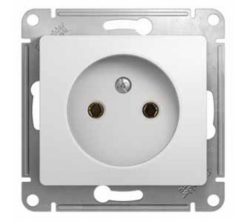 Glossa Белый Розетка без заземления  GSL000141  SE