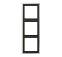 Рамка для вертикальной и горизонтальной установки, 3 поста; металл; нержавеющая сталь; Edelstahl  ES2983  Jung