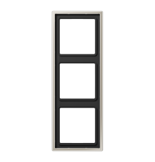 Рамка для вертикальной и горизонтальной установки, 3 поста; металл; нержавеющая сталь; Edelstahl  ES2983  Jung