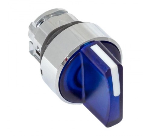 Исполнительный механизм переключателя ХB4 синий на 3 положения возвратный без фиксации, без подсветки с короткой ручкой EKF PROxima    XB4BD3L-B   E