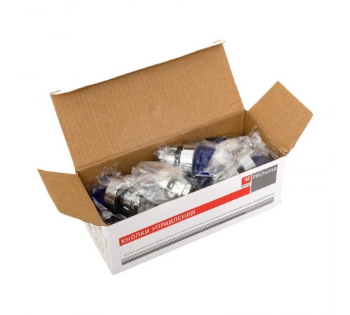 Исполнительный механизм переключателя ХB4 синий на 3 положения возвратный без фиксации, без подсветки с короткой ручкой EKF PROxima    XB4BD3L-B   E