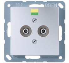 Штепсельная розетка для выравнивания потенциалов; алюминий  A565-2AL  Jung