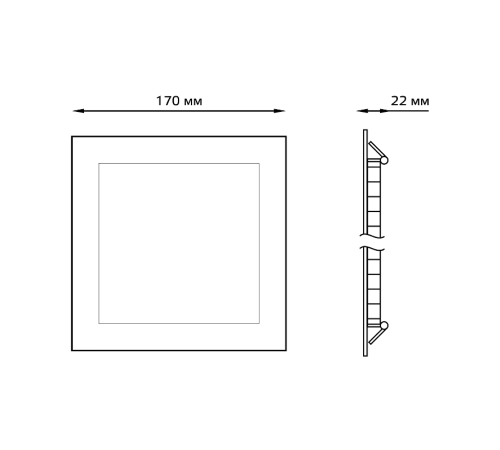 Светильник светодиодный встраиваемый ультратонкий квадратный IP20 15W 4100K  940111215  Gauss