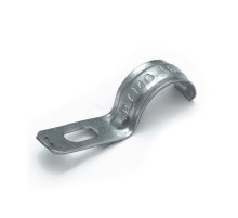 Скоба металлическая однолапковая усиленная противопожарная СМОУ d16-17 мм  (100шт/1600шт уп/кор)  PR13.02400  Промрукав