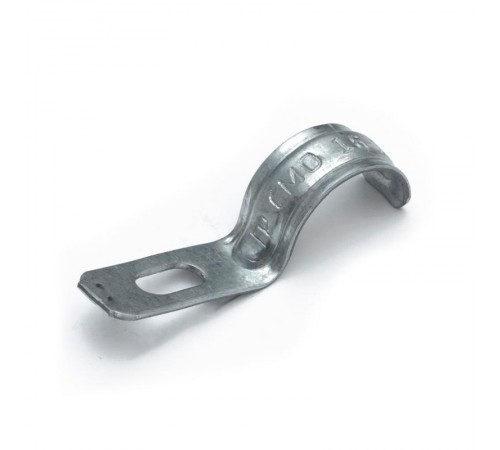 Скоба металлическая однолапковая усиленная противопожарная СМОУ d16-17 мм  (100шт/1600шт уп/кор)  PR13.02400  Промрукав