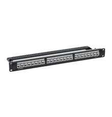 Патч-панель 19",1U,CAT6А, 24 модуля RJ45, неэкранированная  RN6APPU24  DKC