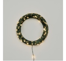 Гирлянда светодиодная Роса с контроллером 20м, 200LED, ТЕПЛЫЙ БЕЛЫЙ, IP20, 230В, зеленый провод  303-266  NEON-NIGHT