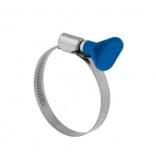 Хомут-стяжка кабельная стальная червячная с ключом W 40-60 мм, упаковка 25 шт.  07-0640-1  REXANT