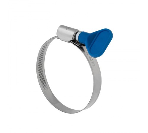 Хомут-стяжка кабельная стальная червячная с ключом W 40-60 мм, упаковка 25 шт.  07-0640-1  REXANT