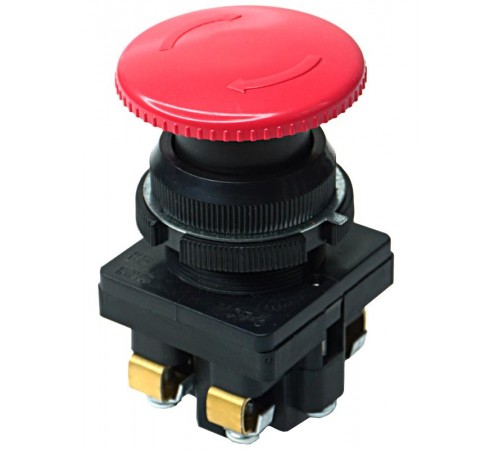 КЕ-131 У3 исп.3, красный, 2р, гриб с фиксацией, IP40, 10А, 660В, выключатель кнопочный (ЭТ)  ET529299  Электротехник
