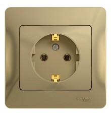 Glossa Титан Розетка с заземлением (в сборе с рамкой)  GSL000442  SE