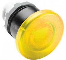 Кнопка MPM1-21Y ГРИБОК желтая (только корпус) без фиксации с под светкой 40мм  1SFA611124R2103  ABB
