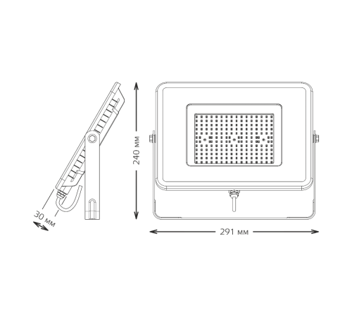 Прожектор светодиодный Qplus 100W 8500lm 6500K 175-265V IP65 графитовый LED 1/4  690511100  Gauss